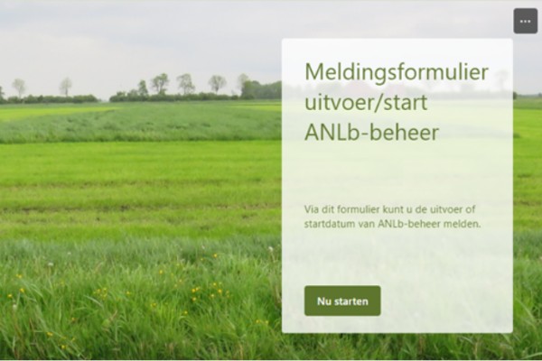 Meldingen uitvoer/start ANLb-beheer