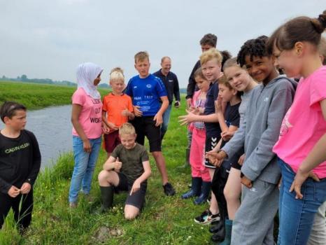 Basisskoalle De Jint út Stiens op greidfûgelekskursje